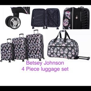 Skulls Luggage set Betsey Johnson